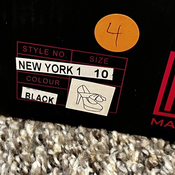 Makers Sz 10 Black Satin Platform Stiletto Heel Pink Leopard Ankle Lace Up Tie - Picture 13 of 14